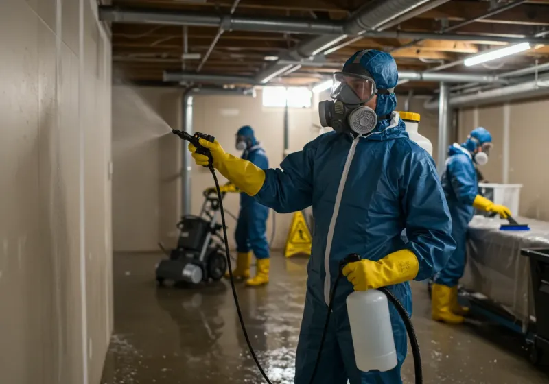 Basement Sanitization and Antimicrobial Treatment process in Pahala, HI